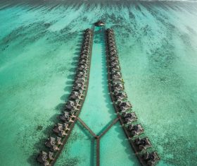 Shallow Sea Resort Stock Photo