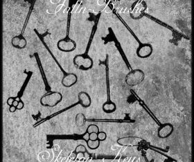 Skeleton Keys Photoshop Brushes