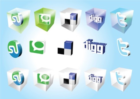 Social Bookmark Icons vector