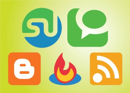Social Communication Icons vector graphics