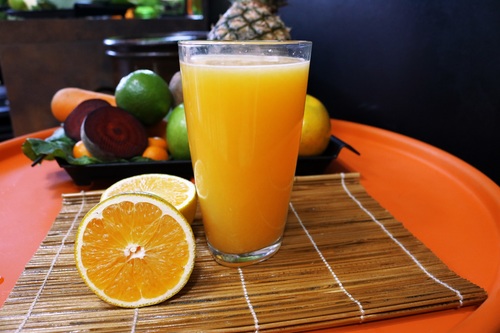Sour and sweet delicious taste orange juice Stock Photo 05