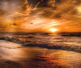 Stock Photo Beach at dusk