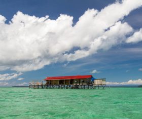 Stock Photo Beautiful sea view of Semporna Malaysia 04