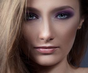 Stock Photo Beautiful womans beautiful eye makeup 02