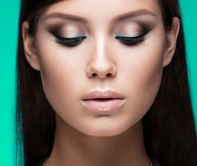 Stock Photo Beautiful womans beautiful eye makeup 05