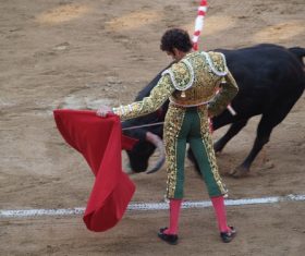 Stock Photo Bullfighter performing bullfighting 01
