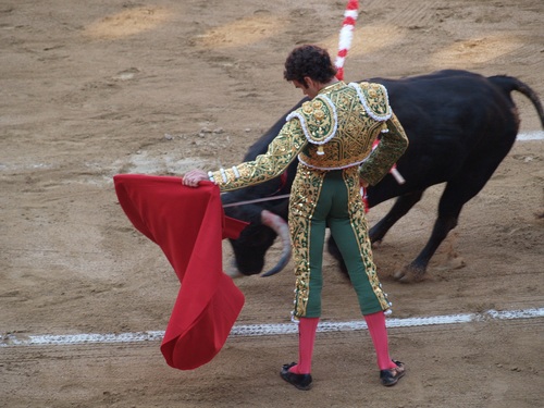 Stock Photo Bullfighter performing bullfighting 01