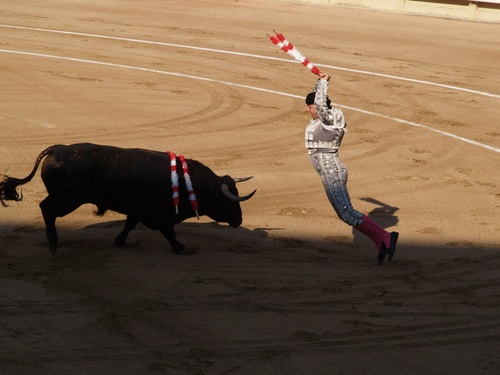 Stock Photo Bullfighter performing bullfighting 02