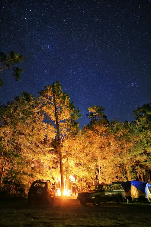 Stock Photo Camping night