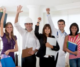 Stock Photo Different professions builder doctor working businessman 03