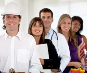 Stock Photo Different professions builder doctor working businessman 04