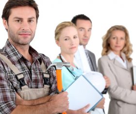 Stock Photo Different professions builder doctor working businessman 06