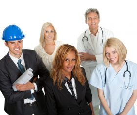 Stock Photo Different professions builder doctor working businessman 07