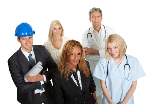 Stock Photo Different professions builder doctor working businessman 07