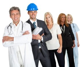 Stock Photo Different professions builder doctor working businessman 08