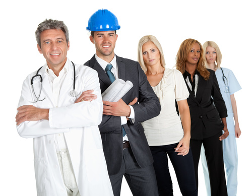 Stock Photo Different professions builder doctor working businessman 08