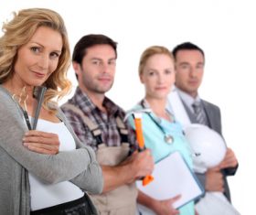 Stock Photo Different professions builder doctor working businessman 09