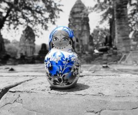 Stock Photo Exquisite and beautiful Russian matryoshka 02