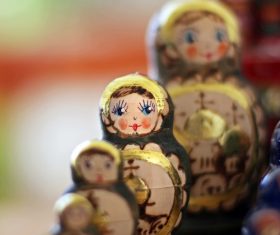 Stock Photo Exquisite and beautiful Russian matryoshka 08