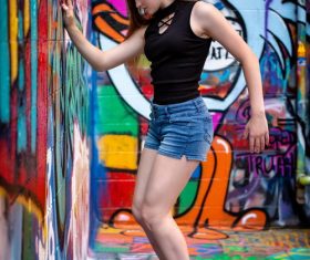 Stock Photo Girl Stand on ones toes stand