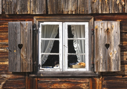 Stock Photo Old wooden window