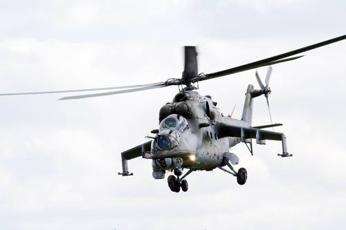 Stock Photo Soviet combat helicopter