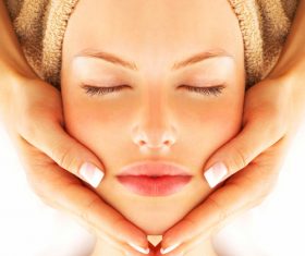 Stock Photo Spa facial massage