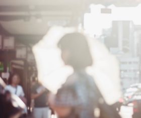 Stock Photo Sunshine back shadow girl