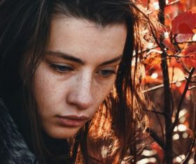 Stock Photo Unhappy girl