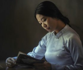 Stock Photo Woman reading a book