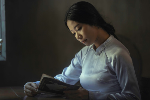 Stock Photo Woman reading a book