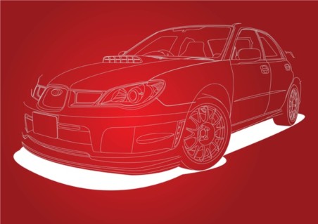 Subaru ImprezCar design vector