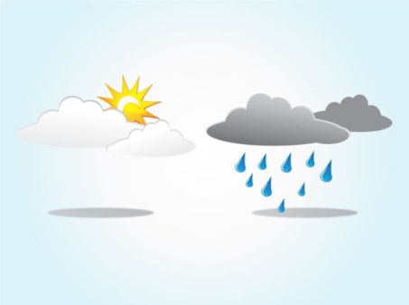 Sun Rain Clouds vector