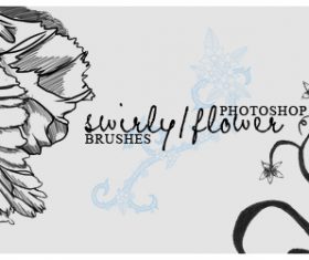 Swirly Flower Photoshop Brushes
