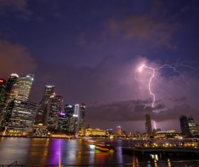 Terrorist thunderstorm lightning weather Stock Photo 04