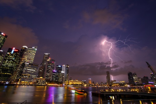 Terrorist thunderstorm lightning weather Stock Photo 04