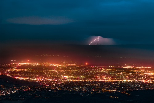 Terrorist thunderstorm lightning weather Stock Photo 05