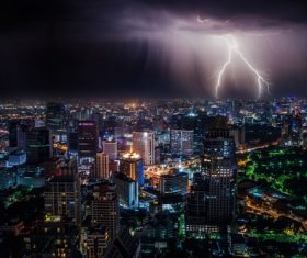 Terrorist thunderstorm lightning weather Stock Photo 08