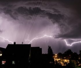 Terrorist thunderstorm lightning weather Stock Photo 10