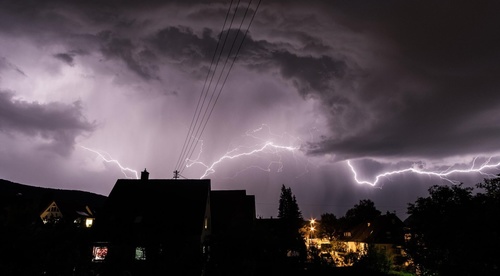 Terrorist thunderstorm lightning weather Stock Photo 10