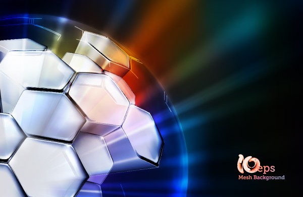 Three-dimensional spherical backgrounds vector