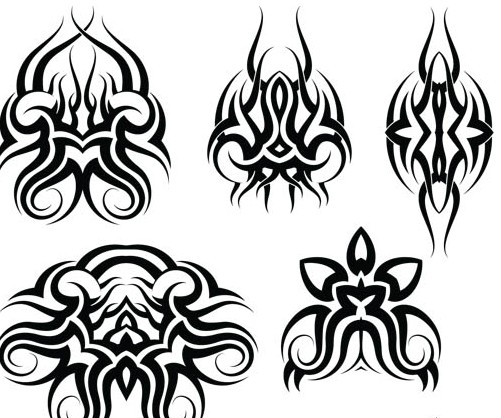 Tribal Tattoo design elements vector
