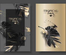 Tropical card template vectors 02