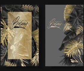 Tropical card template vectors 04