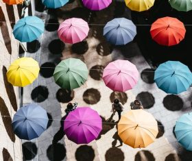 Umbrella Street Stock Photo