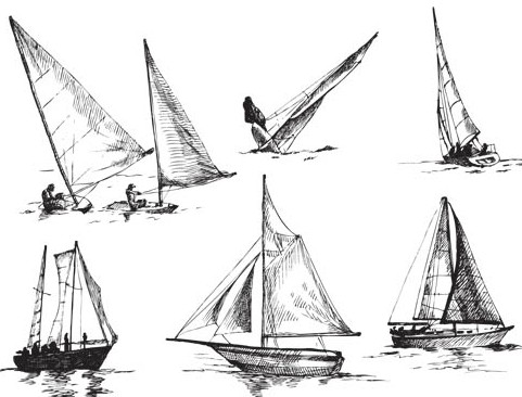 Various Old Ships art vector