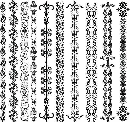 Various lace Borders vector