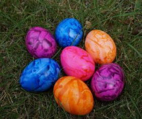 Various painted beautiful Easter eggs Stock Photo 02