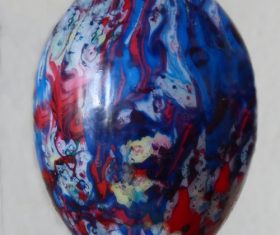 Various painted beautiful Easter eggs Stock Photo 10