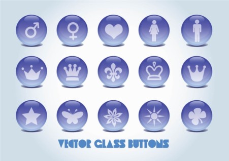 Glass Buttons design vector